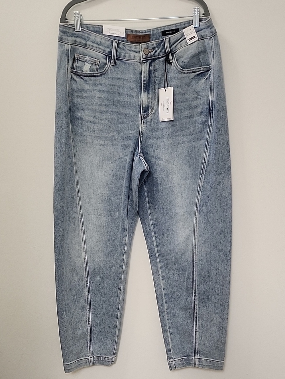 NWT Judy Blue Barrel-leg High-Rise jeans Size 16 - Picture 3 of 16